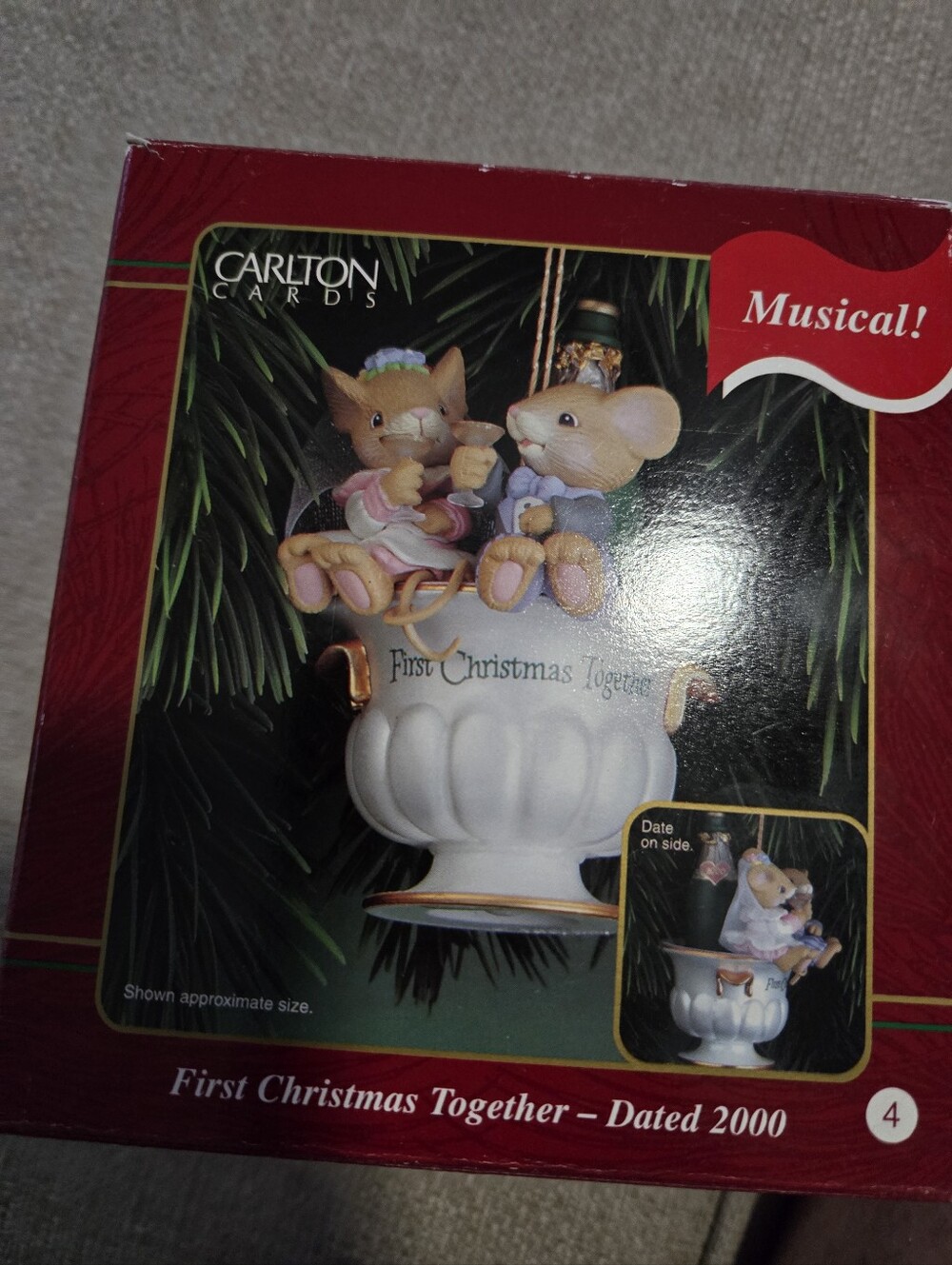 2000 First Christmas Together Mice Couple Dated Carlton Cards Ornament 2000 4